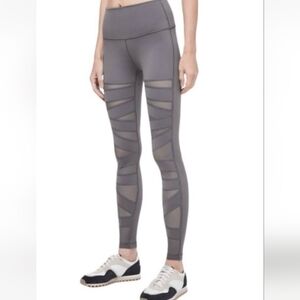 5/$40 Lululemon wunder under tech mesh full length legging no wear grey sz 4